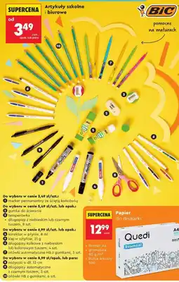 Biedronka Artykuły szkolne i biurowe BiC oferta