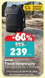 Biedronka Plecak kompresyjny 40 x 20 x 25 cm, z pompką NOVEEN oferta