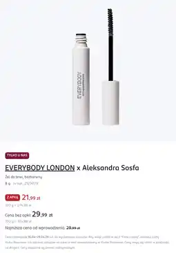 Rossmann EVERYBODY LONDON x Aleksandra Sosfa Żel do brwi, bezbarwny oferta