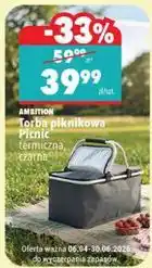 Biedronka Torba piknikowa Picnic termiczna, czarna AMBITION oferta