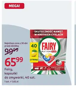 Rossmann Kapsułki do zmywarki Fairy oferta