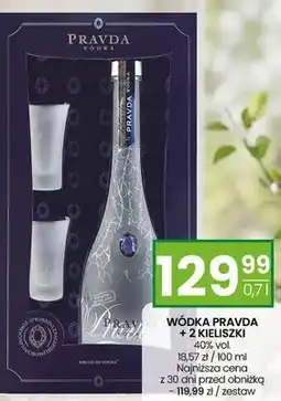 Twój Market Wódka Pravda + 2 kieliszki oferta