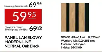 Panel lamelowy modern line normal oak black
