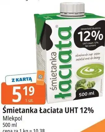 E.Leclerc Śmietanka Łaciata UHT 12% Mlekpol oferta