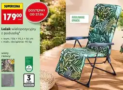 Biedronka Leżak wielopozycyjny z poduszką oferta