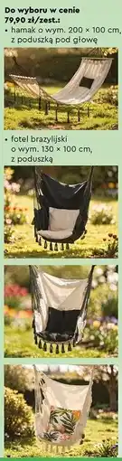 Biedronka fotel brazylijski o wym. 130 x 100 cm, z poduszką oferta
