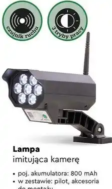 Biedronka gardenic Lampa imitująca kamerę oferta