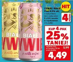 Kaufland Piwo 4,5% alk. z nutą imbiru lub z nutą wiśni oferta