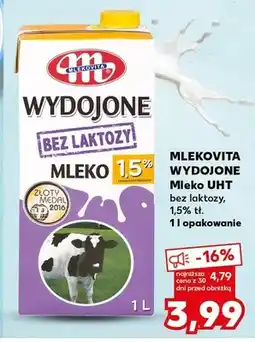 Kaufland Mleko UHT bez laktozy, 1,5% tł oferta