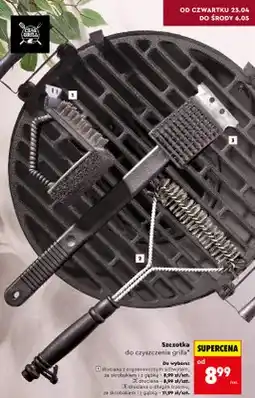 Biedronka Szczotka druciana z ergonomicznym uchwytem, ze skrobakiem i z gąbką do czyszczenia grilla oferta