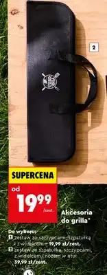 Biedronka Zestaw ze szczypcami, szpatułką z widelcem i nożem w etui oferta