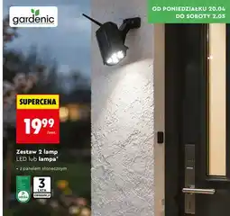 Biedronka Zestaw 2 lamp LED lub lampa z panelem słonecznym oferta
