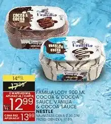 Wafelek Lody family 900ml cookies & cream sauce vanilla cacao sauce oferta