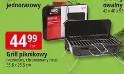 E.Leclerc Grill piknikowy przenośny, chromowany ruszt, 35,8 x 25,5 cm oferta