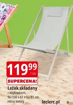 E.Leclerc Leżak składany z zagłówkiem oferta
