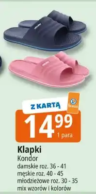 E.Leclerc Klapki Kondor damskie roz. 36 - 41 męskie roz. 40 - 45 mix wzorów i kolorów oferta