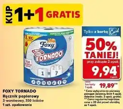 Kaufland FOXY TORNADO Ręcznik papierowy 3-warstwowy, 350 listków 1 szt. opakowanie oferta