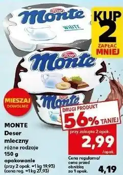 Kaufland MONTE Deser mleczny różne rodzaje 150 g opakowanie oferta