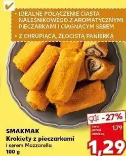 Kaufland SMAKMAK Krokiety z pieczarkami i serem Mozzarella oferta