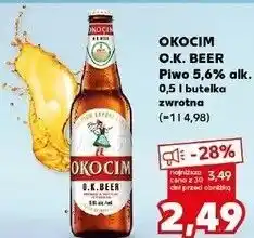 Kaufland Okocim O.K. BEER Piwo 5,6% alk oferta
