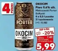Kaufland Okocim Piwo 9,6% alk. Mistrzowski Porter Bałtycki oferta