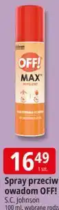 E.Leclerc Spray przeciw owadom OFF! S.C. Johnson 100 ml, wybrane rodzaje oferta