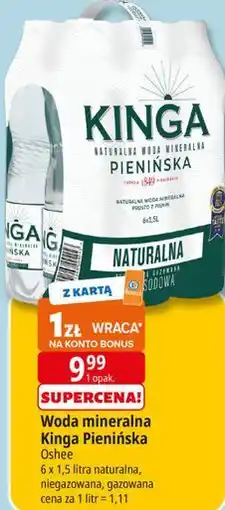 E.Leclerc Woda mineralna Kinga Pienińska oferta