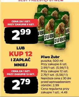 Netto Piwo puszka Żubr oferta