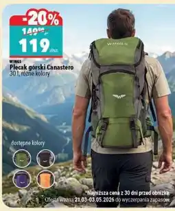 Biedronka Plecak górski Canastero oferta