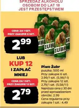 Netto Piwo ŻUBR oferta