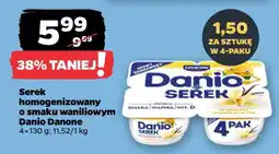 Netto Serek homogenizowany o smaku waniliowym Danio Danone oferta