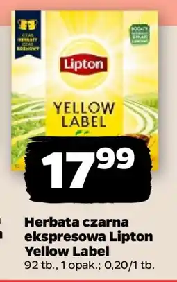 Netto Herbata czarna ekspresowa Lipton Yellow Label oferta