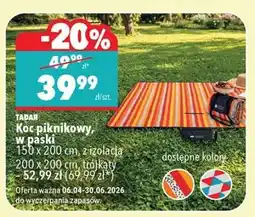 Biedronka Koc piknikowy, w paski oferta