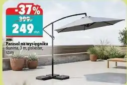 Biedronka Parasol na wysięgniku tkanina, 3 m, poliester, szary JUMI oferta