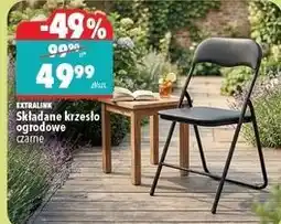 Biedronka Składane krzesło ogrodowe czarne EXTRALINK oferta