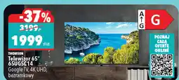 Biedronka Telewizor 65 65UG5C14 Google TV, 4K UHD, bezramkowy oferta