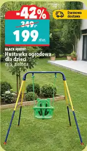 Biedronka BLACK FOREST Huśtawka ogrodowa dla dzieci miś, zielona oferta