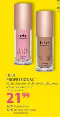 Hebe Professional róż lub bronzer w płynie do policzków, rozświetlenie oferta
