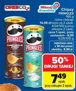 Carrefour Chipsy Pringles różne rodzaje oferta