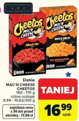 Carrefour Danie Mac'n Cheese Cheetos różne rodzaje oferta