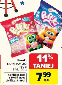 Carrefour Pianki łapki pufliki oferta