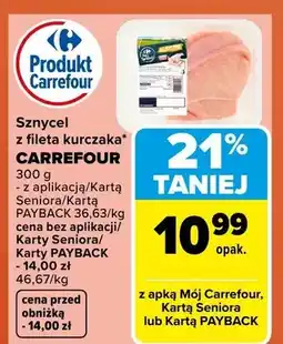 Carrefour Sznycl z fileta kurczaka oferta