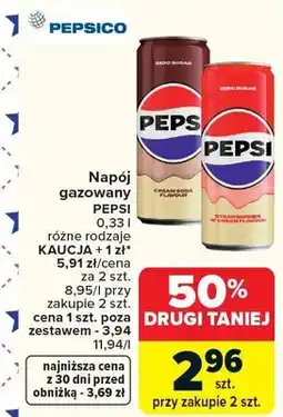 Carrefour Napój gazowany Pepsi oferta