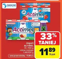 Carrefour Jogurt actimel ultra odpornościowy kids różne rodzaje oferta