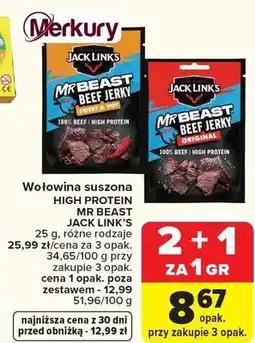 Carrefour Wołowina suszona High Protein Mr Beast oferta