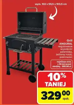 Carrefour Grill Angural regulowana wysokość paleniska żeliwy ruszt, pokrowiec oferta
