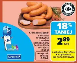Carrefour Kiełbasa śląska z naszej wędzarni oferta