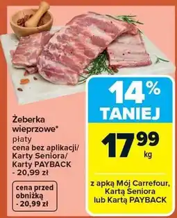 Carrefour Żeberka wieprzowe płaty oferta