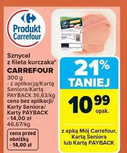Carrefour Sznycele z fileta z kurczaka oferta