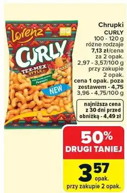 Carrefour Chrupki Curly Tex Mex oferta